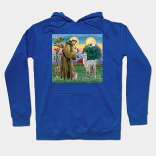 Saint Francis Blesses a Baby Llama Hoodie